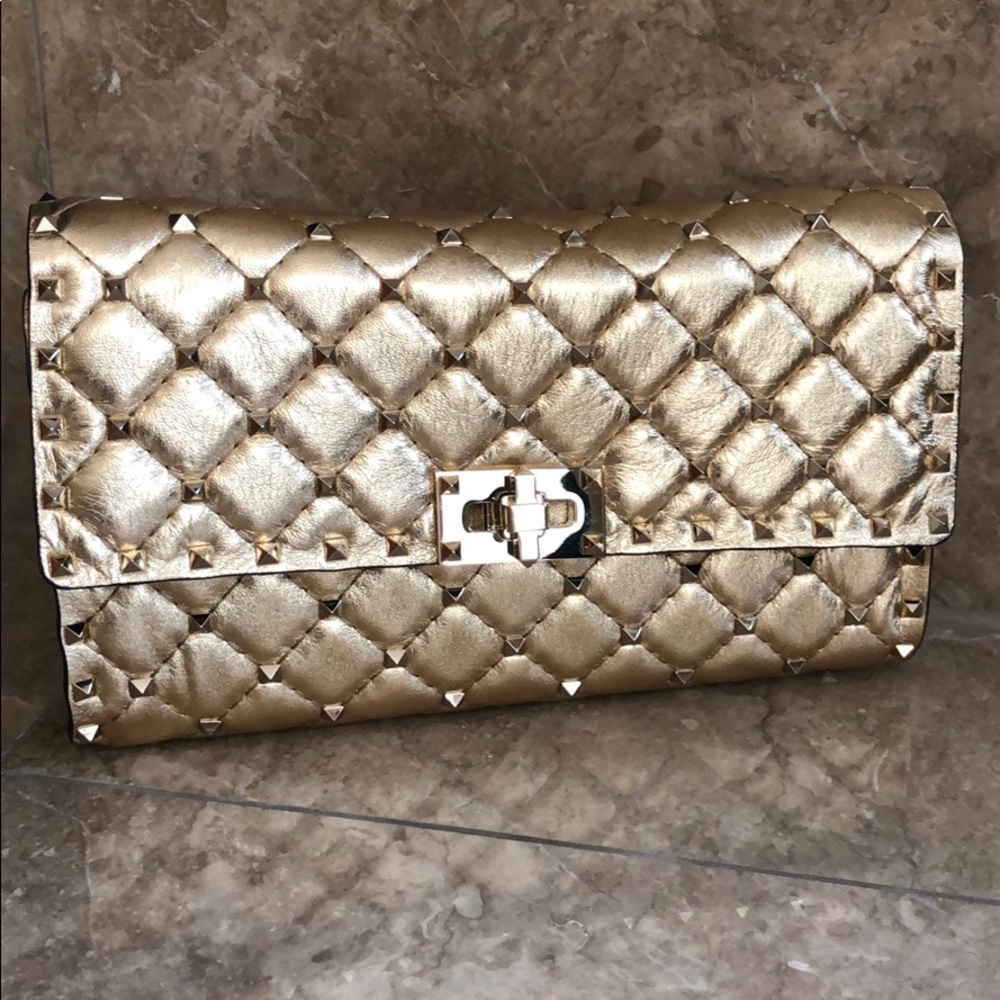 Authentic Valentino Metallic Stud Crossbody